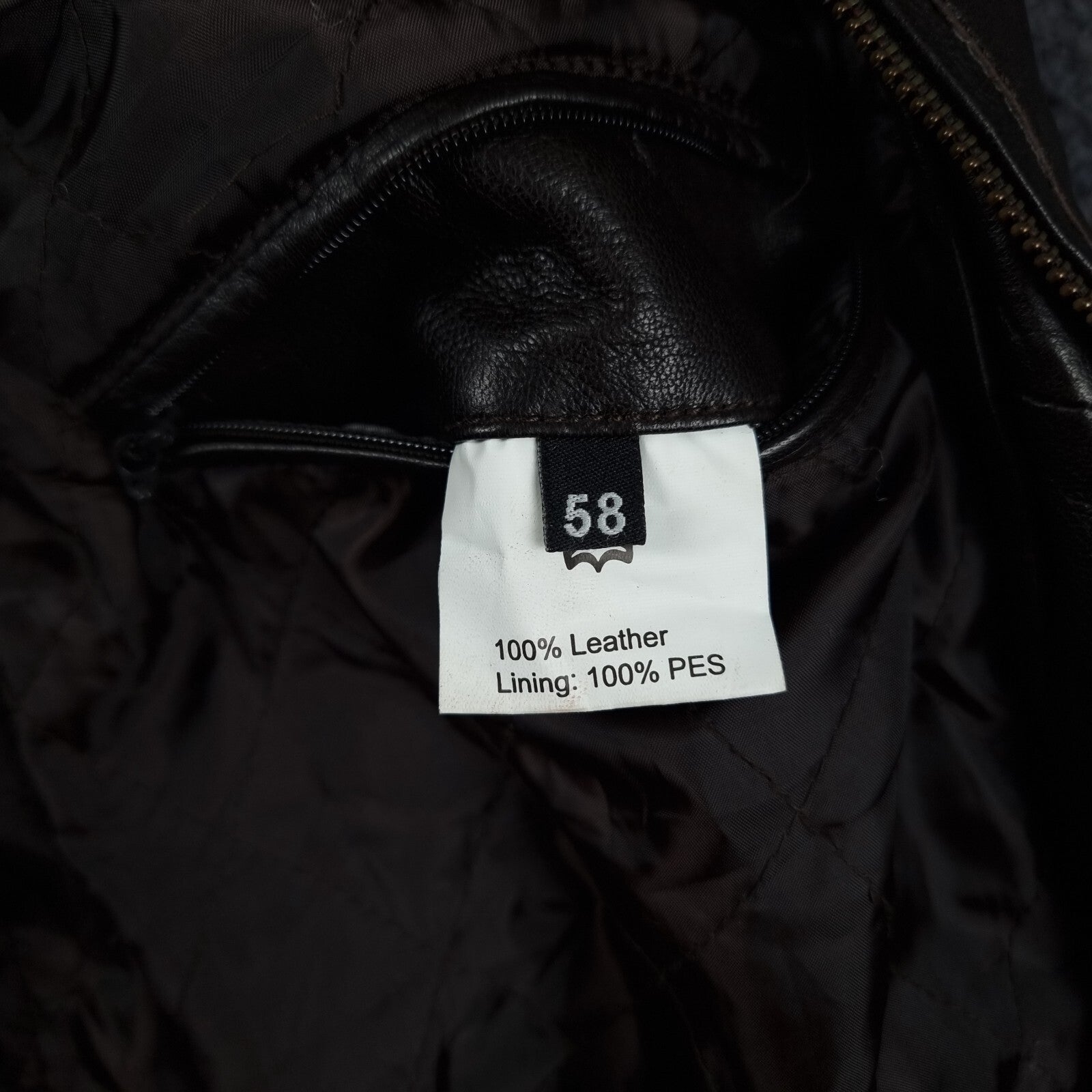 BUGATTI Leather Jacket Mens 2XL 48 Brown Nappa Soft Collared Coat Lined Full Zip