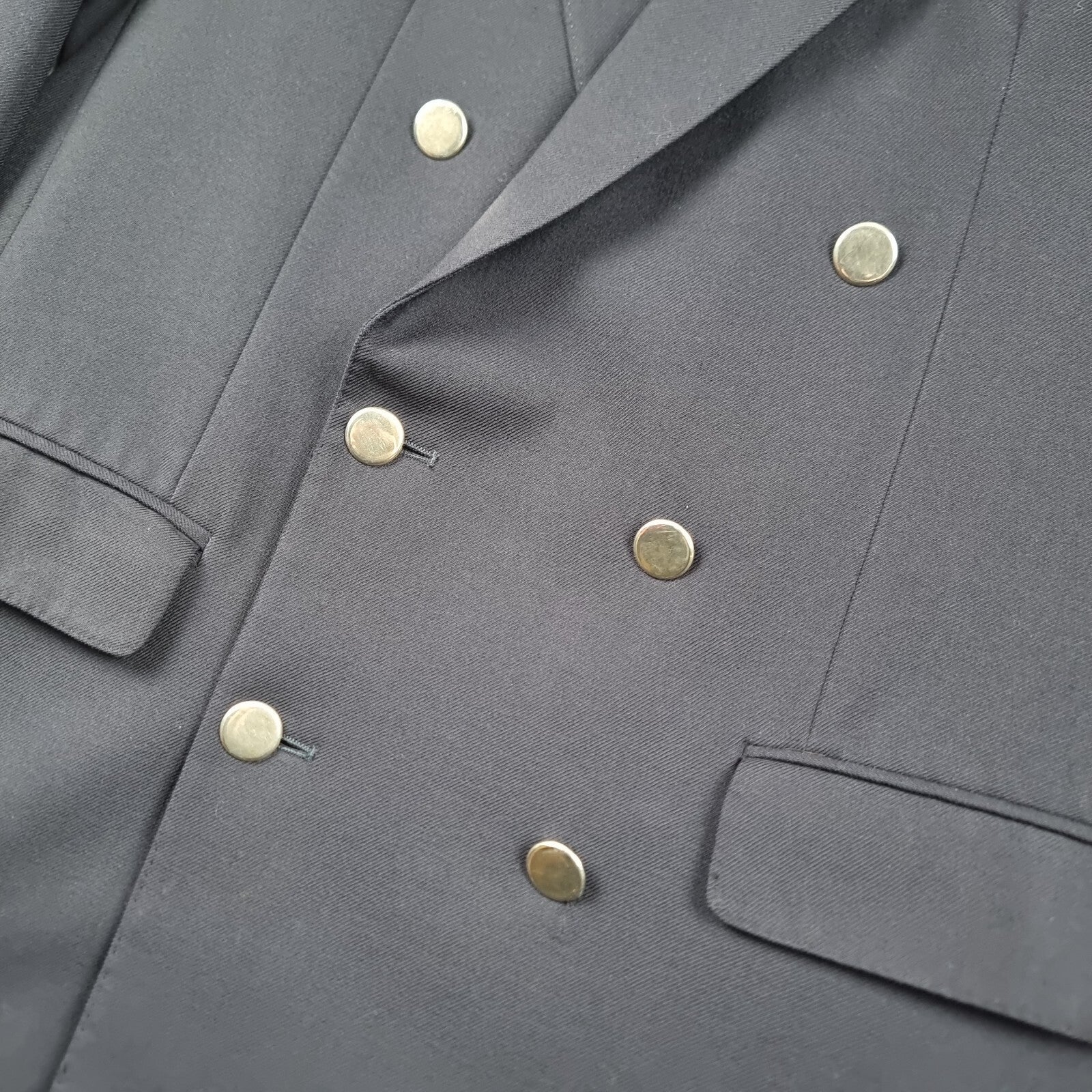 Vintage GIEVES & HAWKES Blazer Jacket Mens 42 Wool Double Breasted Metal Buttons