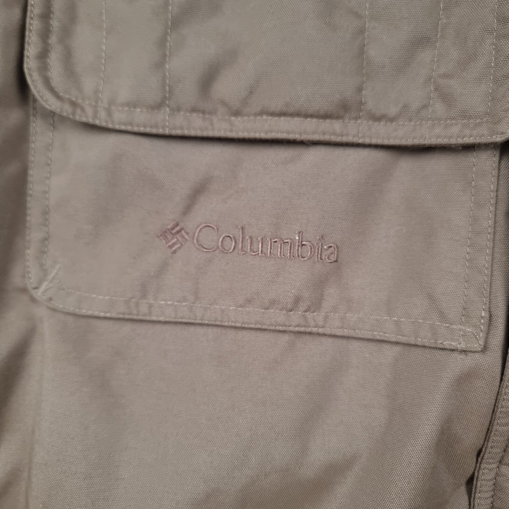Columbia Jacket Mens 2XL Brown Down Fill Waterproof Puffer Bomber Multi Pocket