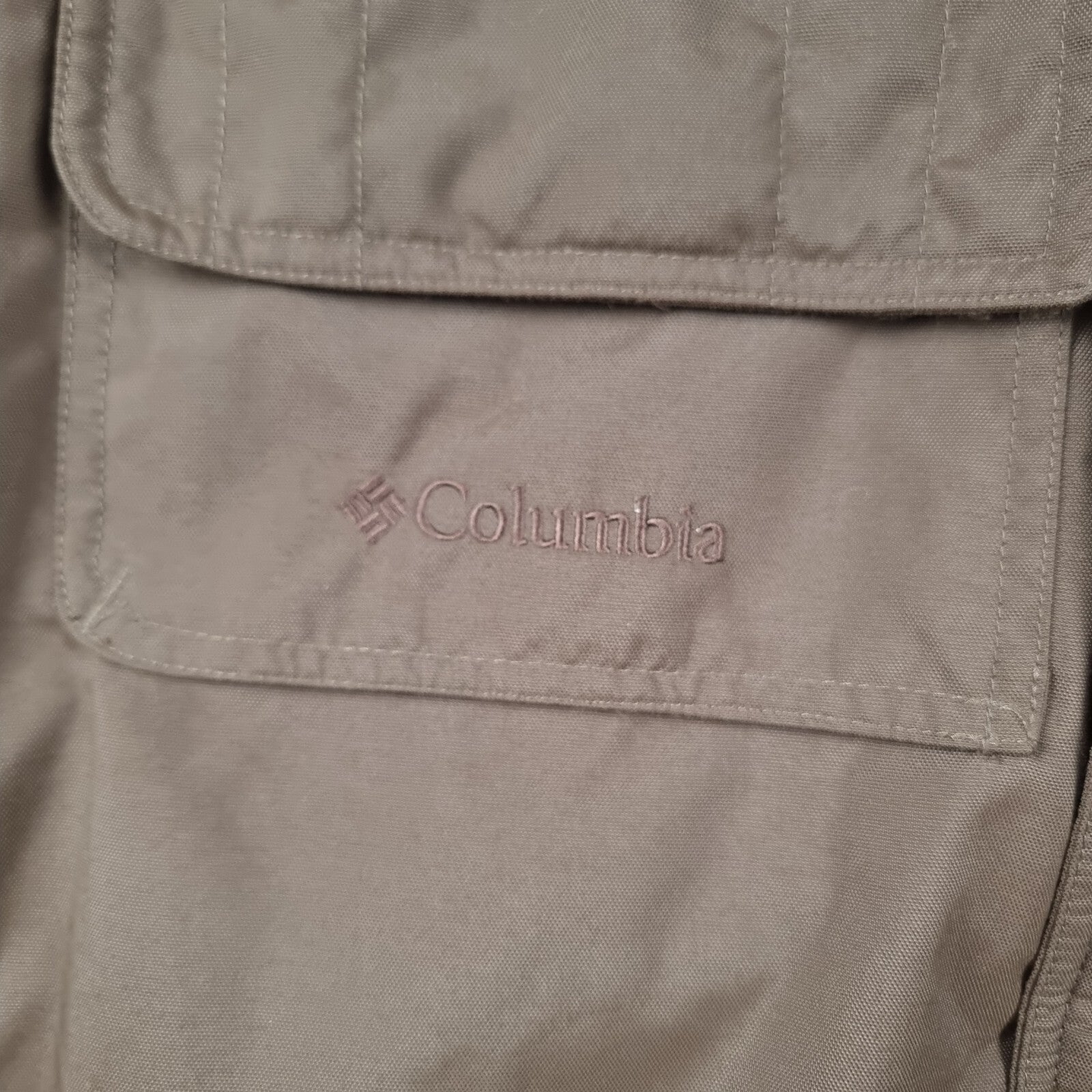 Columbia Jacket Mens 2XL Brown Down Fill Waterproof Puffer Bomber Multi Pocket