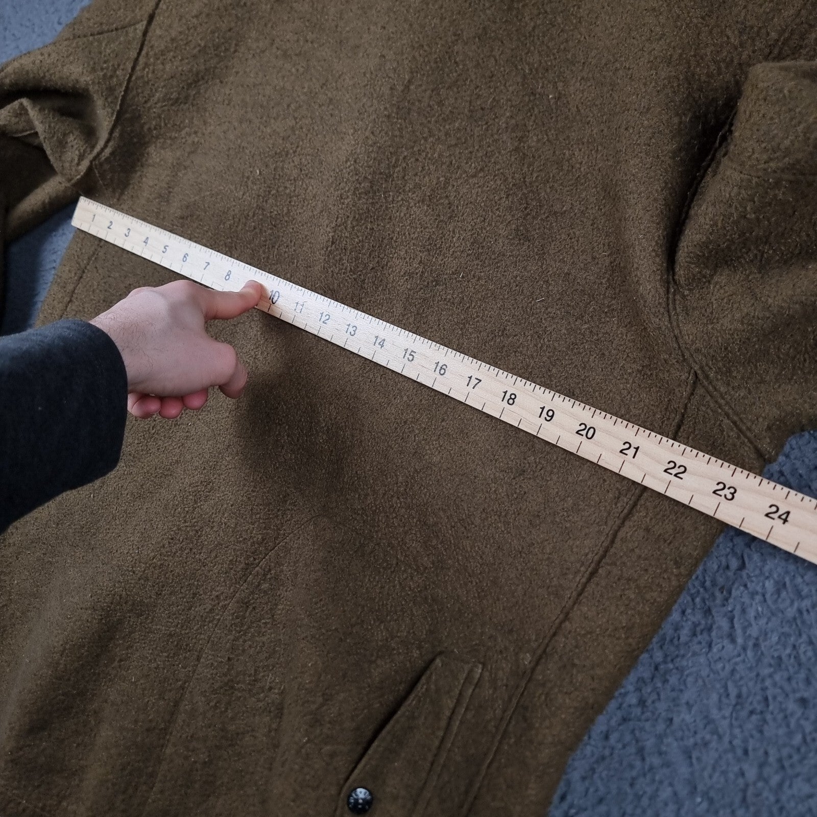 Vintage STONE ISLAND Jacket Mens XL Brown Felt Field Coat Made In Italy F/W 2005