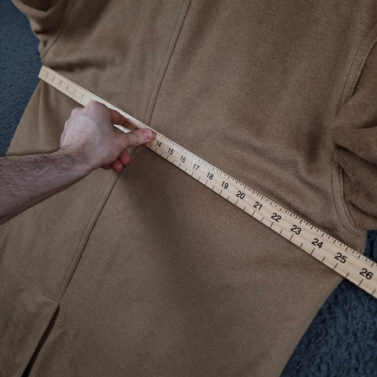BUGATTI Coat Mens 2XL 27 Camel Calw Lambswool 30% Camelhair Long Overcoat