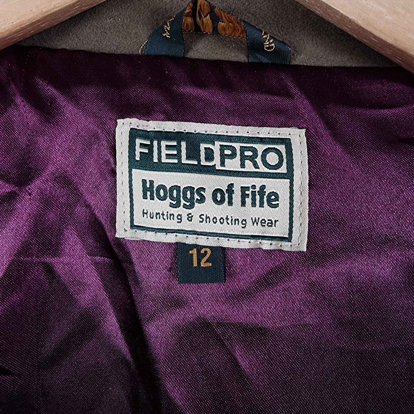 Hoggs Of Fife Field Pro Jacket Women UK 12 Green Check Wool Shooting Derby Tweed