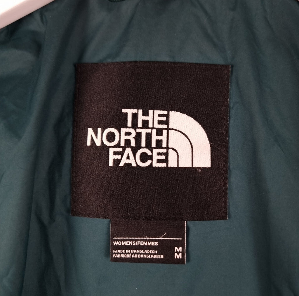 THE NORTH FACE Jacket Womens M Medium Green Black Saikuru Puffer Insulated Zip