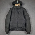 TOMMY HILFIGER Jacket Mens M Medium Black Down Insulated Puffer Hooded Bomber