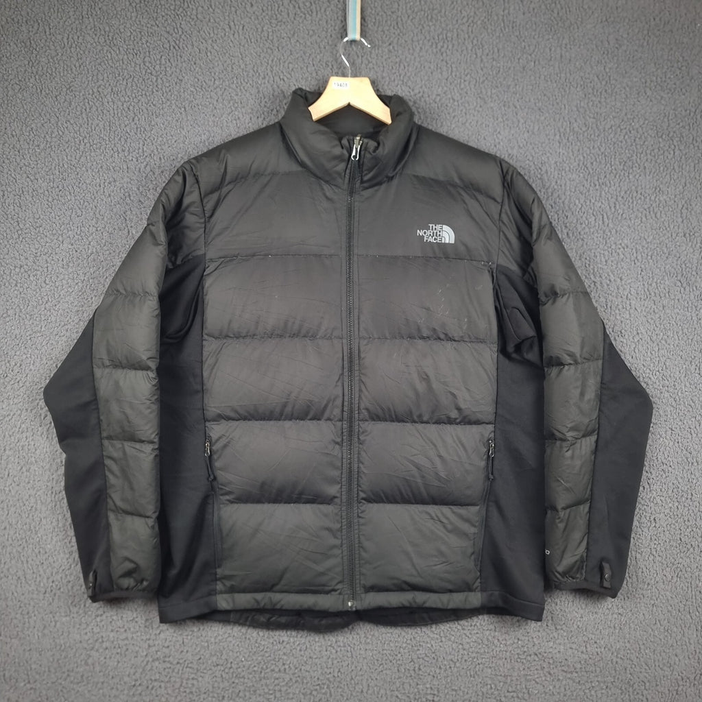 THE NORTH FACE Jacket Mens XL Black 550 Goose Down Hybrid Puffer Insulated Lined