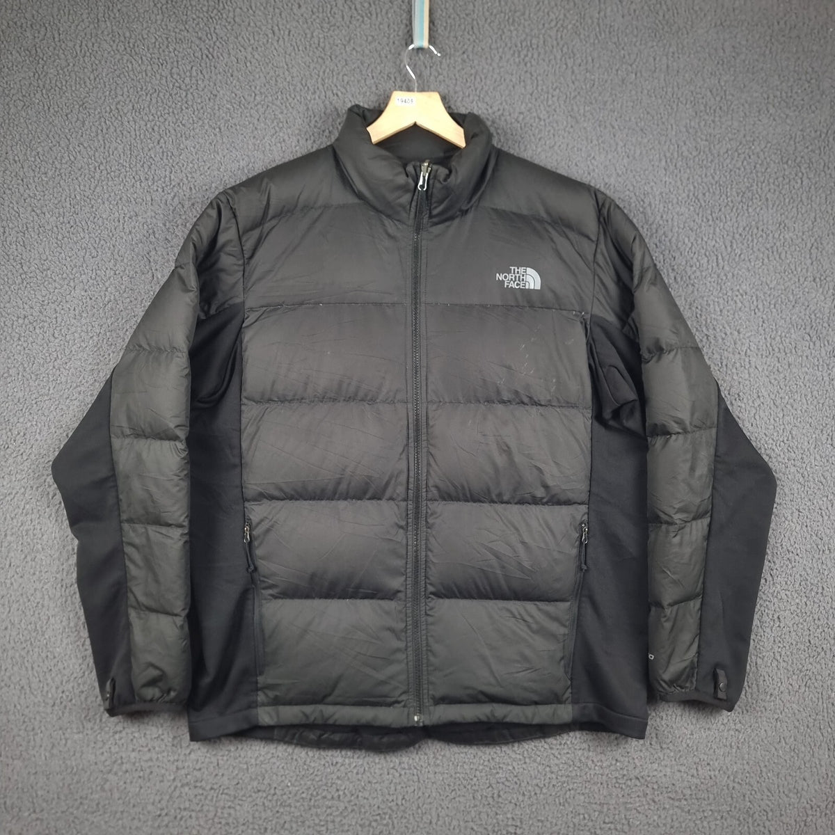 THE NORTH FACE Jacket Mens XL Black 550 Goose Down Hybrid Puffer Insulated Lined