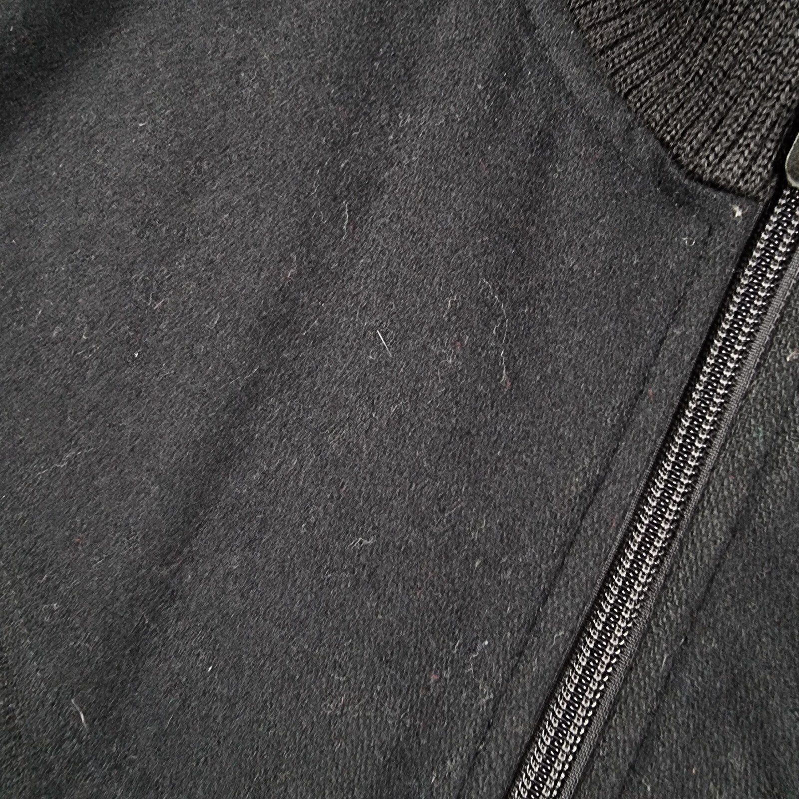 Vintage LACOSTE Jacket Mens 3XL 8 Black Wool Blend Bomber Full Zip Lined Y2K