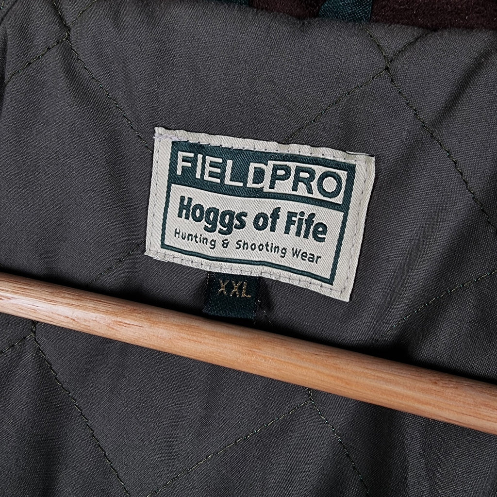 HOGGS OF FIFE Field Pro Jacket Mens 2XL Green 100% Wool Tweed Shooting Harewood