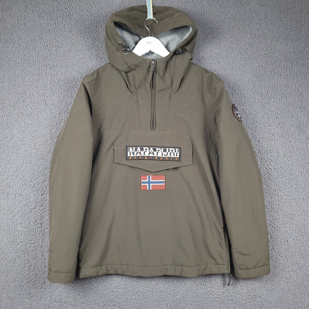 NAPAPIJRI Rainforest Winter Jacket Mens XS Green Waterproof Fleece Insulated