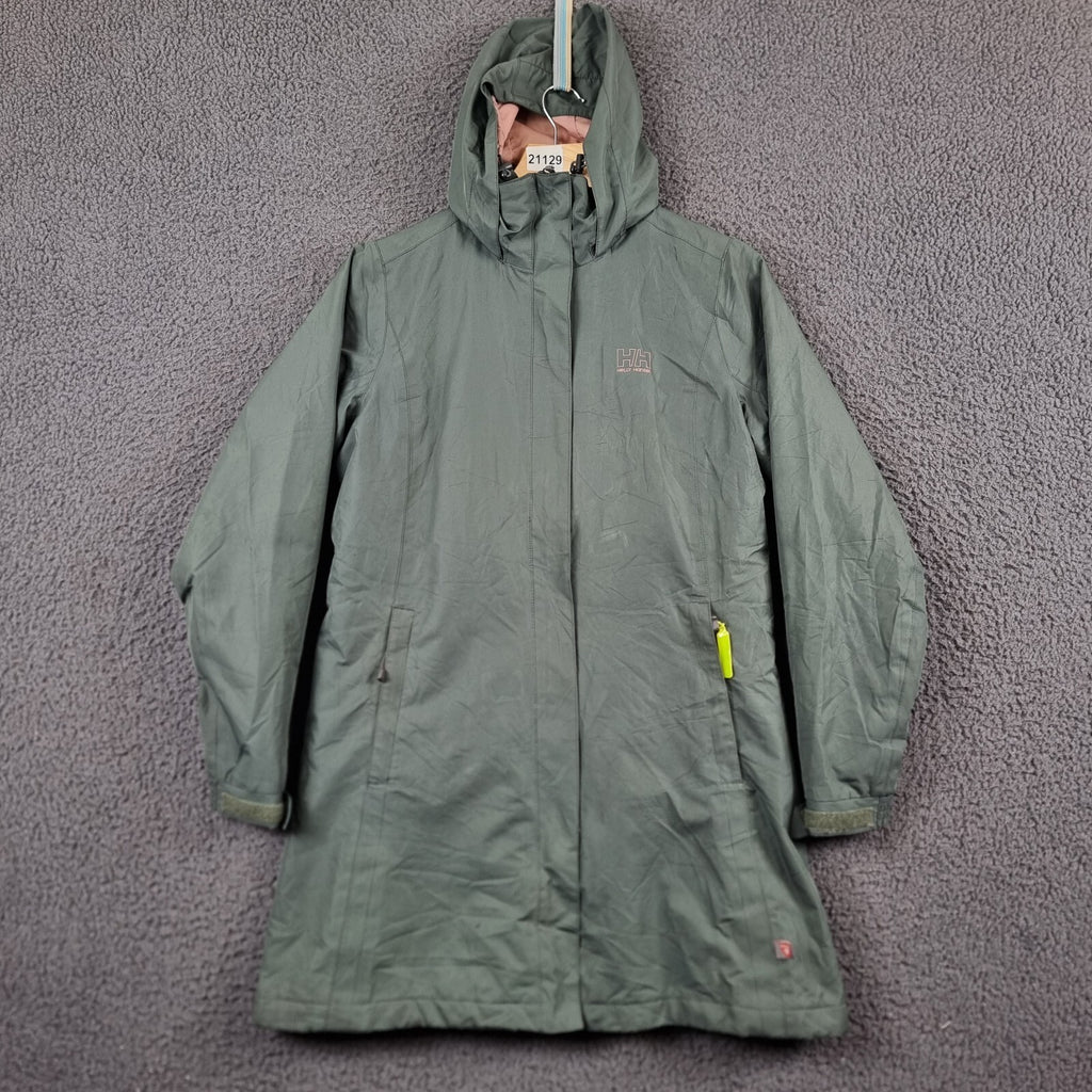 HELLY HANSEN Jacket Womens S Small Green Aden Insulated Helly Tech Primaloft