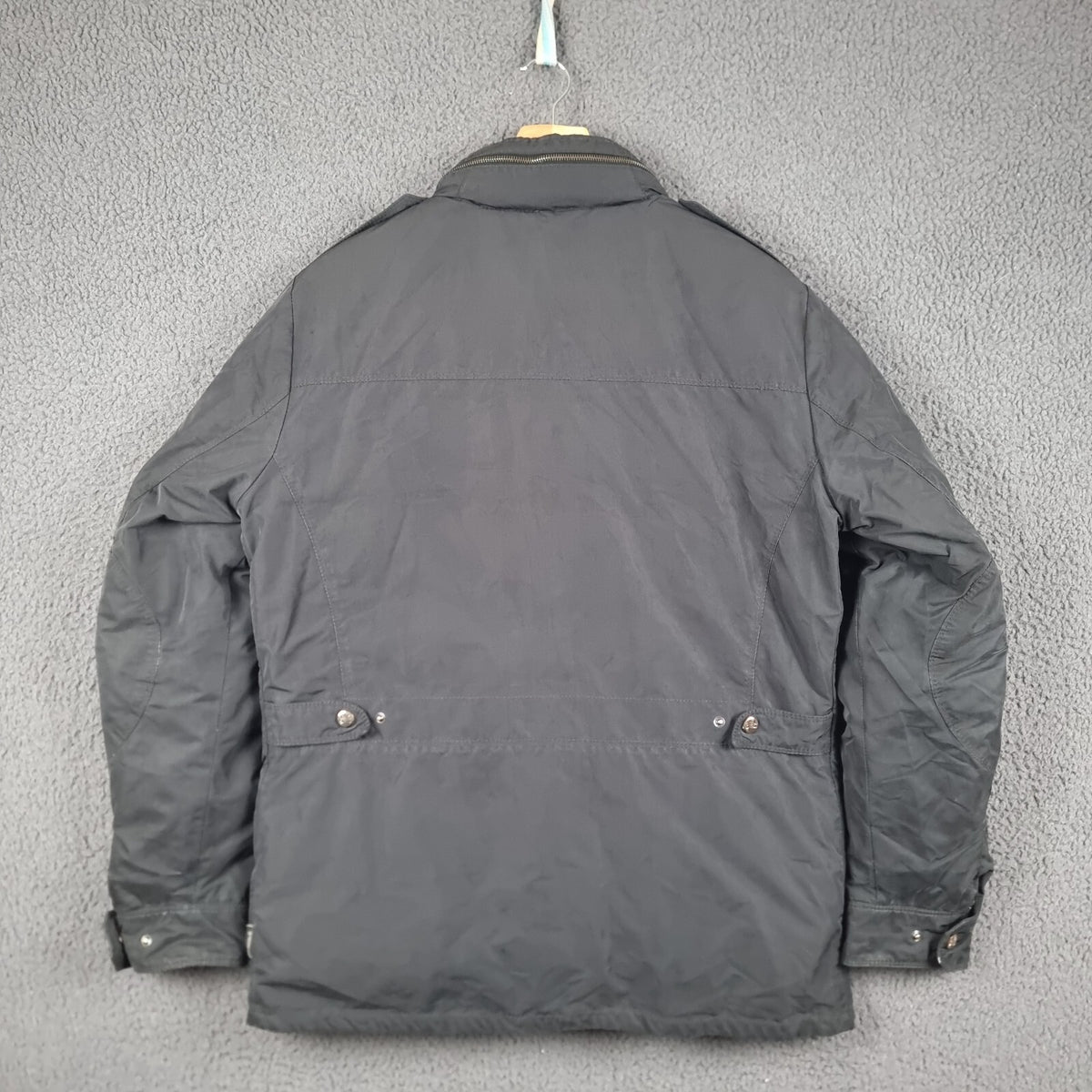 MONCLER Jacket Mens L Large Size 3 Black GLASTONE Down M65 Military Field Coat