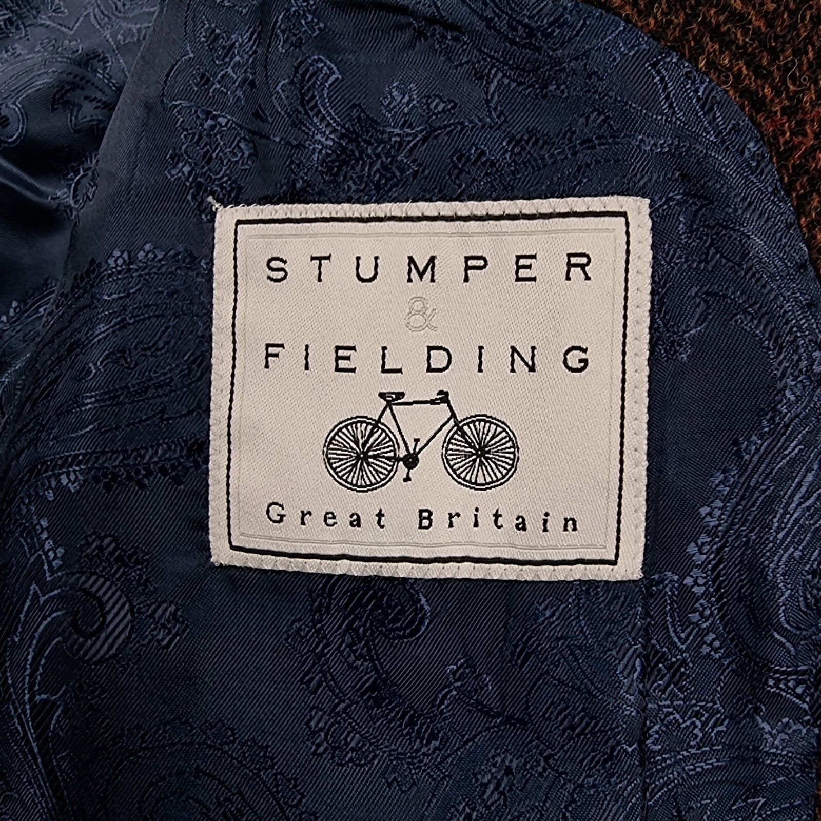 STUMPER & FIELDING Blazer Jacket Mens 42R Check Tweed 100% Wool Hacking Sporting