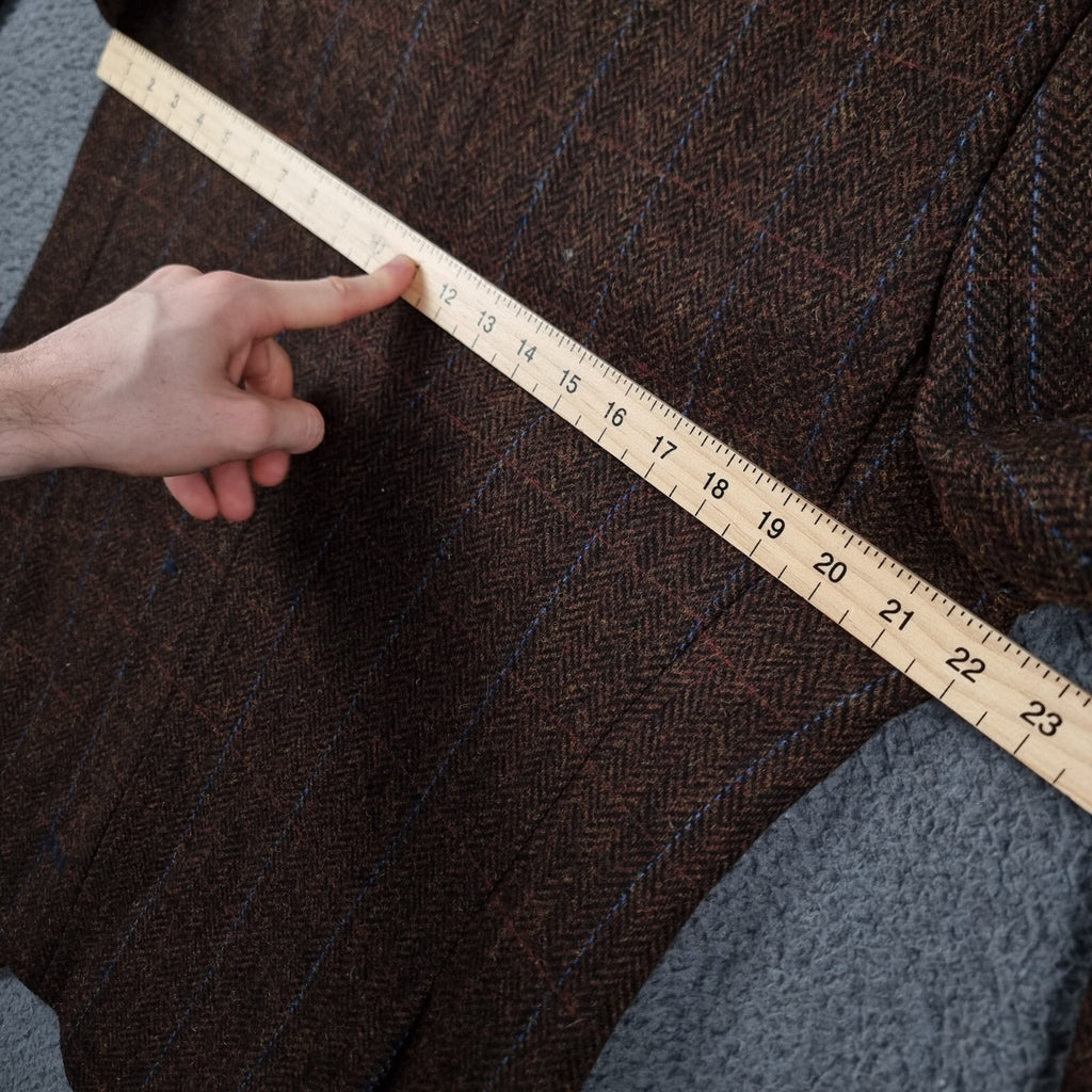 STUMPER & FIELDING Blazer Jacket Mens 42R Check Tweed 100% Wool Hacking Sporting