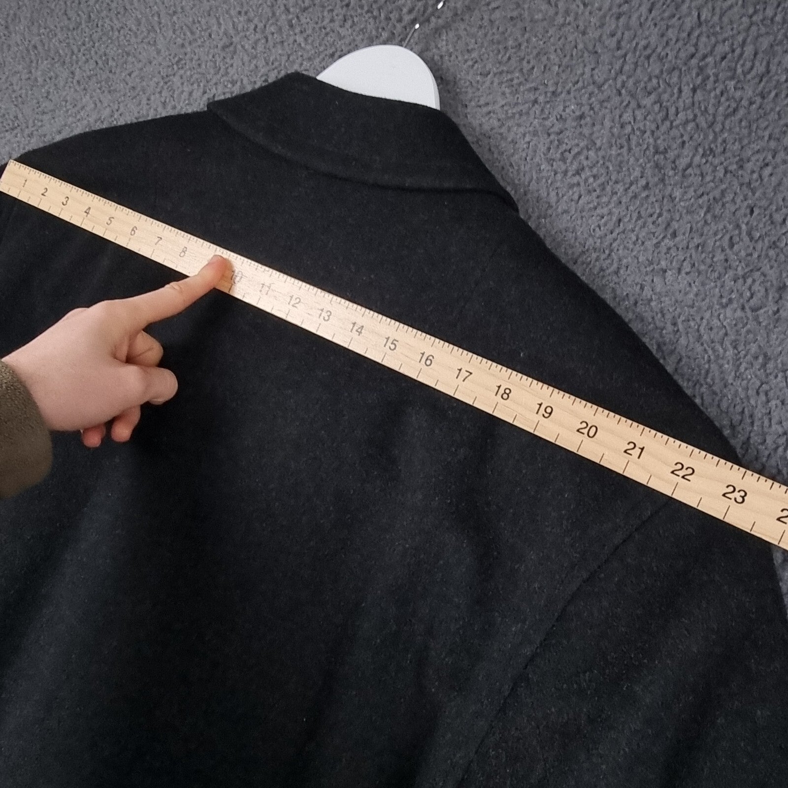 BUGATTI Coat Mens 2XL Black Alpen Loden Wool Long Trench Overcoat Collared