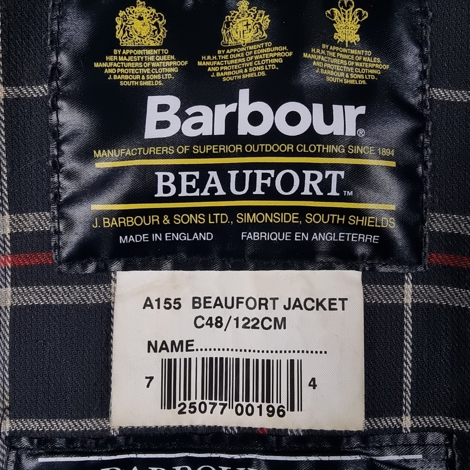 Vintage BARBOUR Beaufort Jacket Mens C48 2XL Navy Wax Waxed Field Coat A155 90s