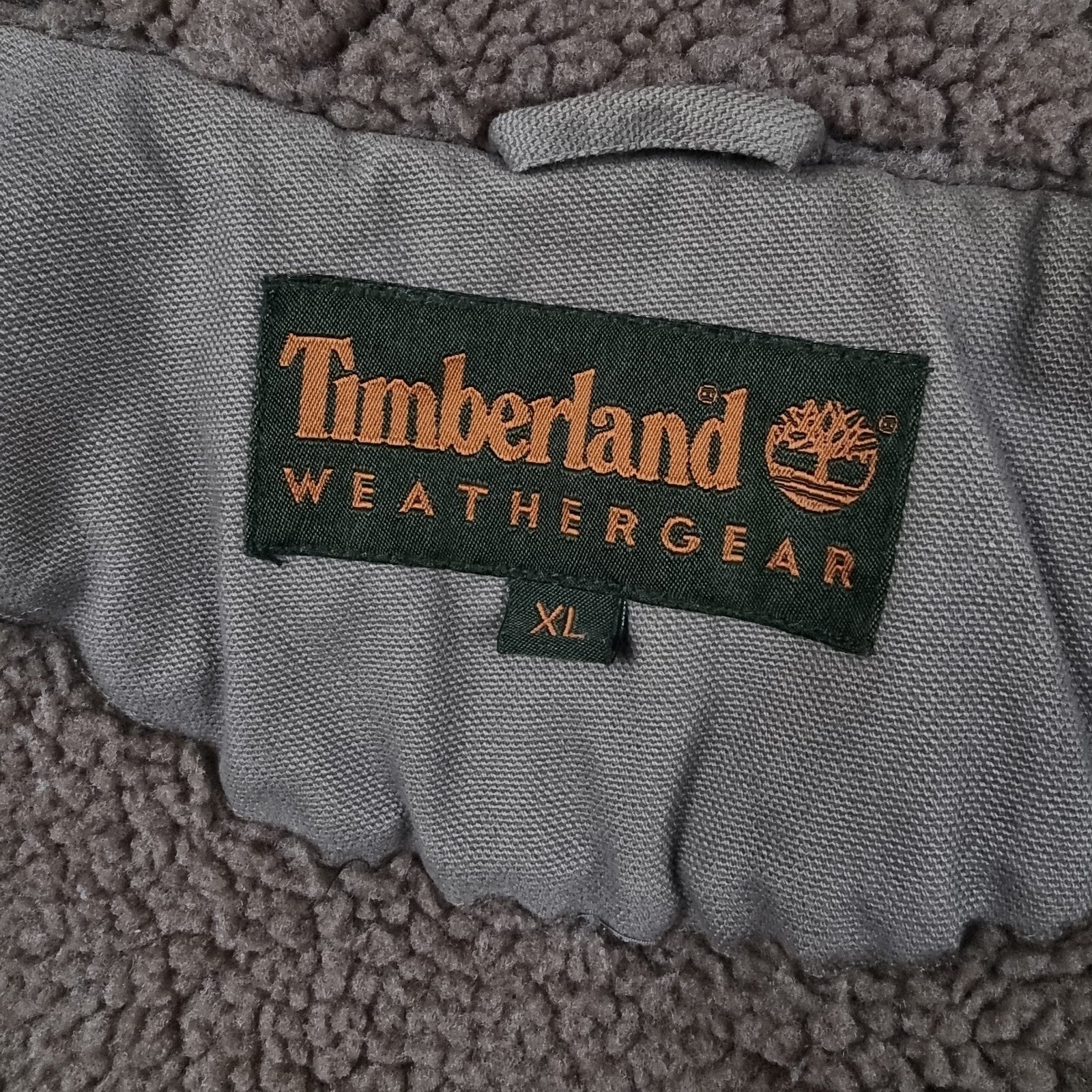 Vintage TIMBERLAND Jacket Mens XL Active Cotton Canvas Chore Workwear Sherpa 00s