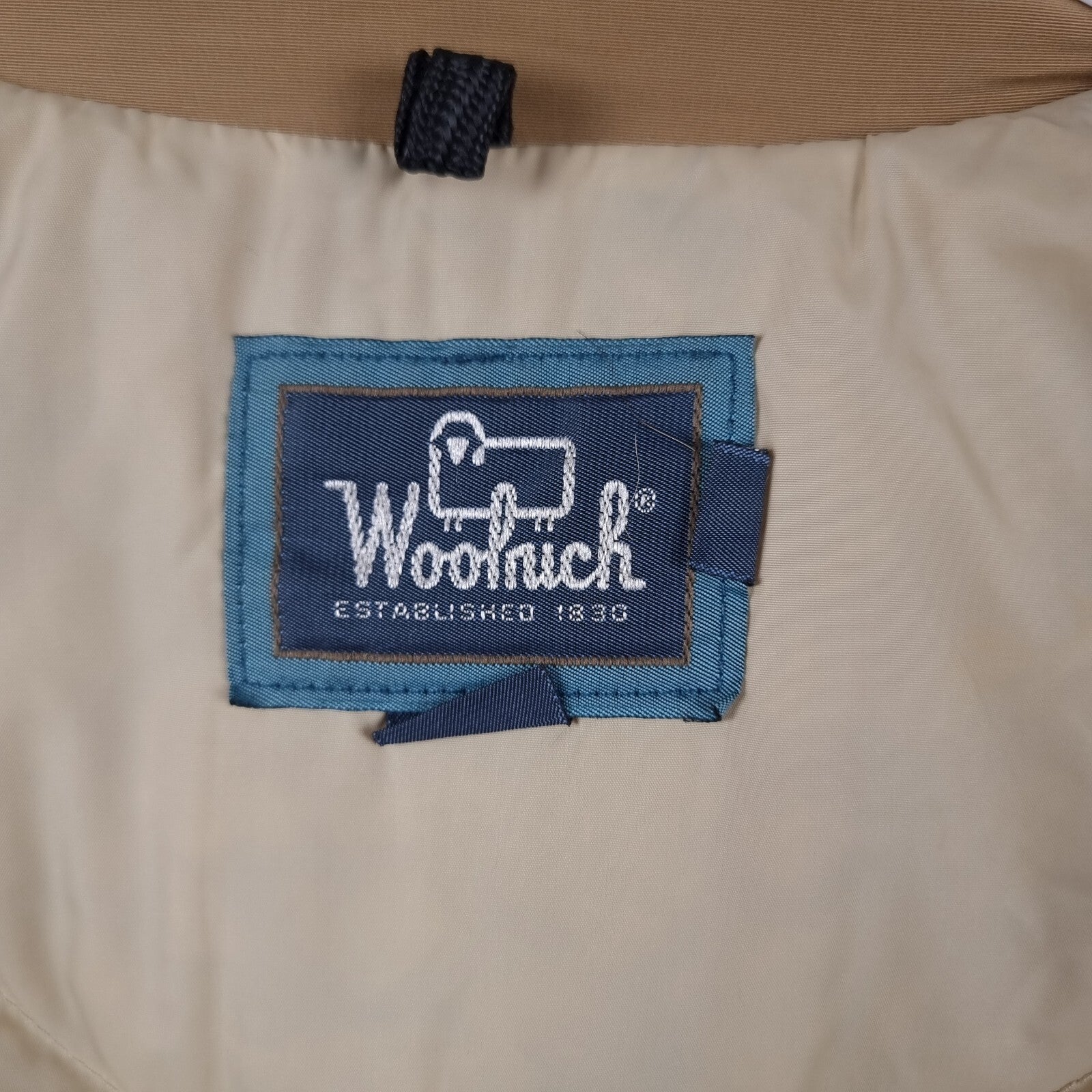 Vintage WOOLRICH Jacket Mens XS Brown Down Arctic Parka Coyote Fur USA Made