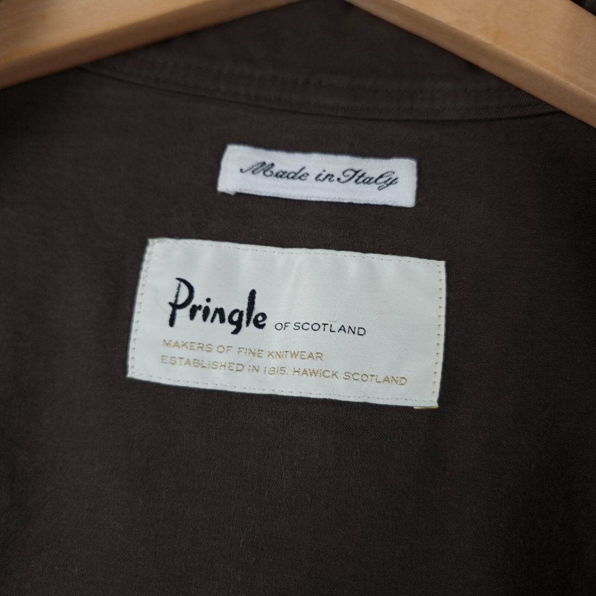 Pringle Of Scotland Jacket Mens L Large Field Coat Shooting Hunting Cotton Twill