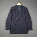 Vintage GIEVES & HAWKES Blazer Jacket Mens 42 Wool Double Breasted Metal Buttons