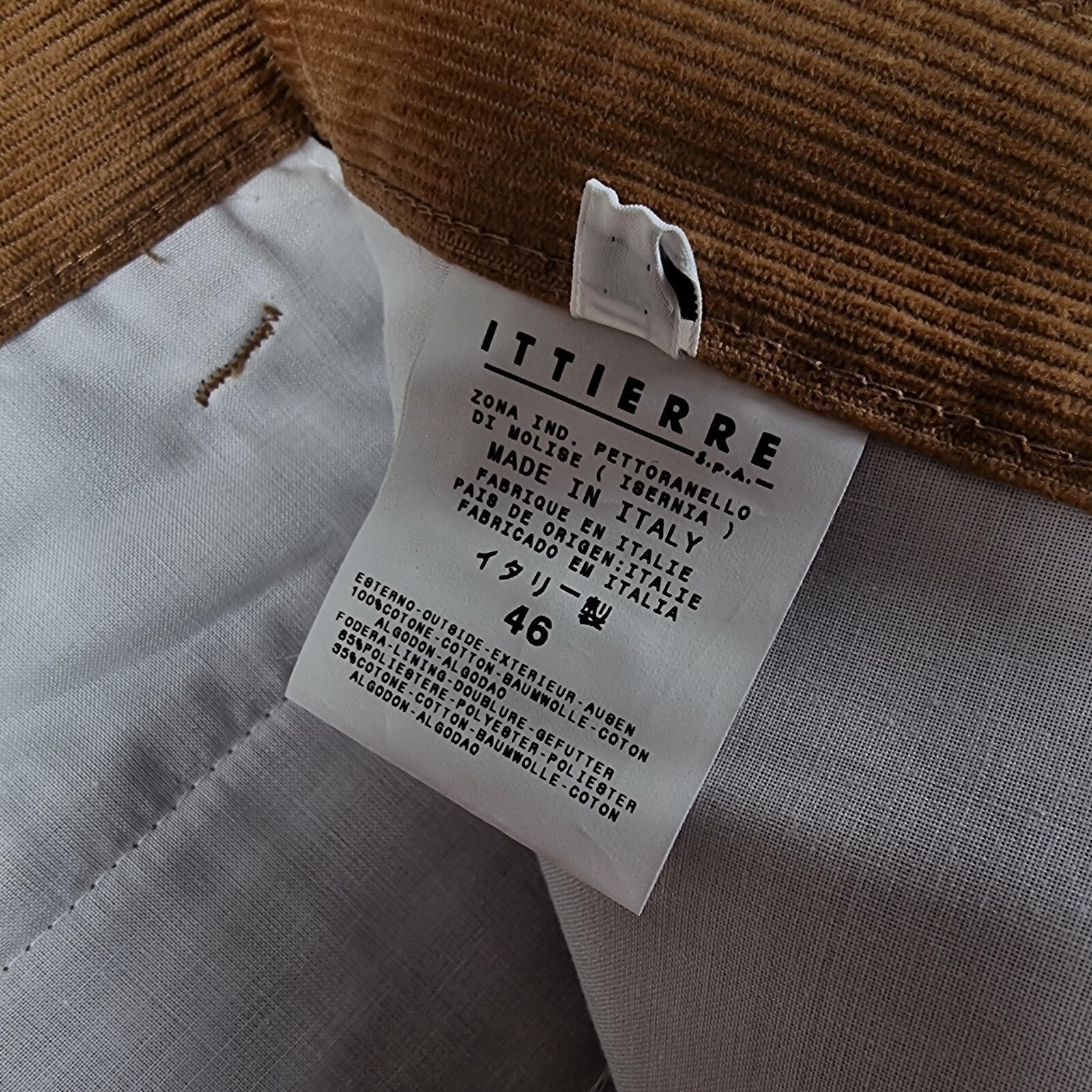 DOLCE & GABBANA Trousers Mens W32 L30 Brown Corduroy Cord 100% Cotton Italy Made