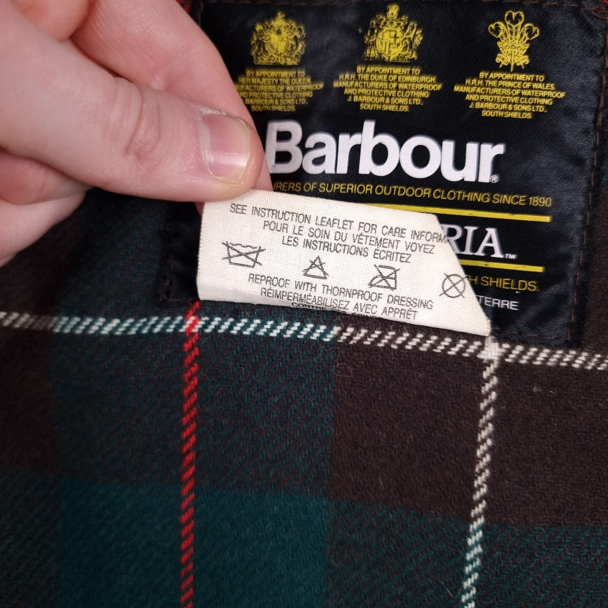 Vintage BARBOUR Northumbria Jacket Mens L C42 A400 Sage Wax Waxed Coat 80s 1987