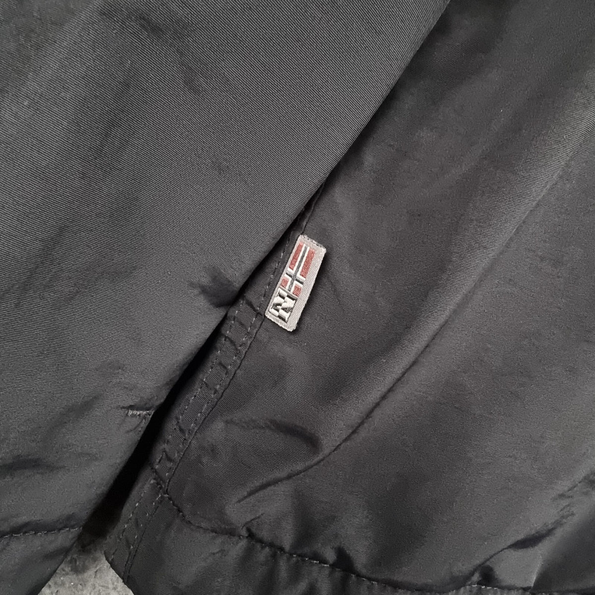 NAPAPIJRI Rainforest Winter Jacket Mens S Small Black Waterproof Fleece Smock