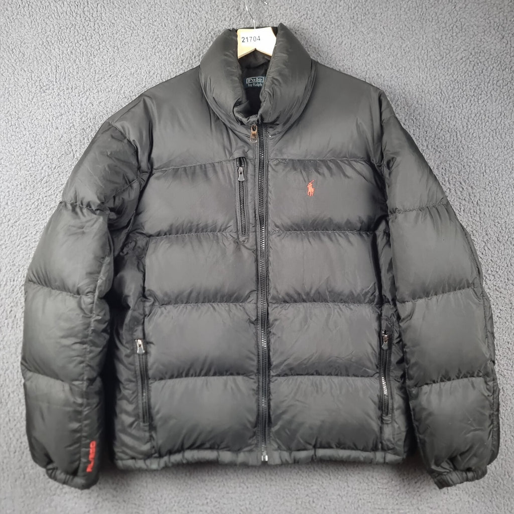 POLO RALPH LAUREN Jacket Mens XL Black Down Puffer RL 250 Quilted Insulated