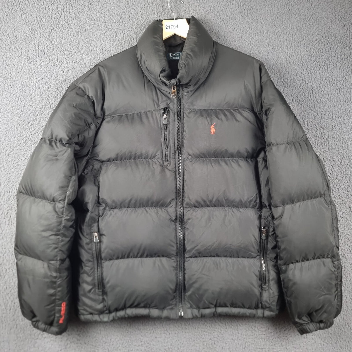 POLO RALPH LAUREN Jacket Mens XL Black Down Puffer RL 250 Quilted Insulated