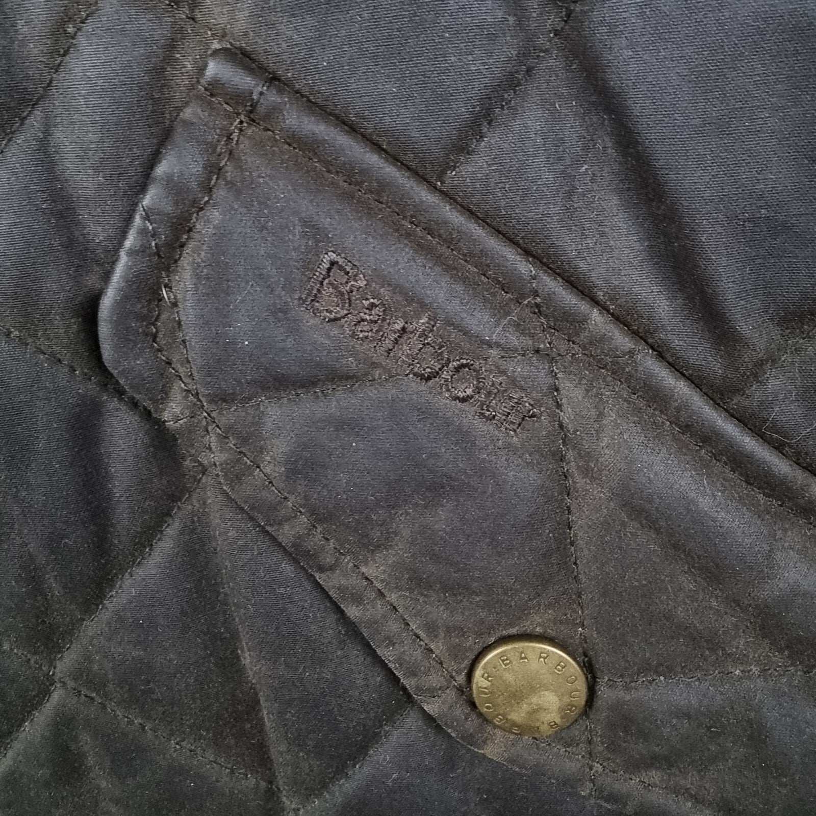 BARBOUR Jacket Mens XL Olive Wax Chelsea Sportsquilt Waxed Quilted