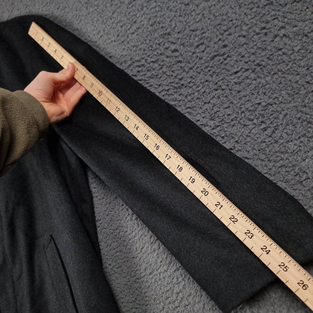 Bugatti Alpen Loden Coat Mens XL 52 Black Wool & Cashmere Long Overcoat Collared