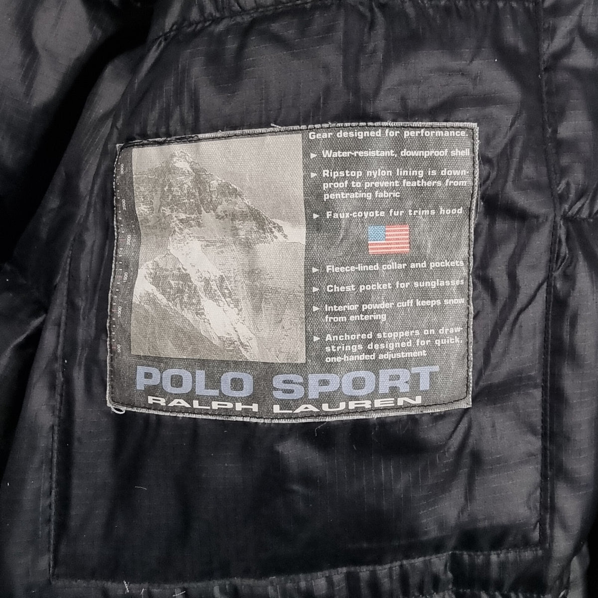 Vintage POLO SPORT RALPH LAUREN Jacket Mens L Large Arctic Challenge DOWN Parka