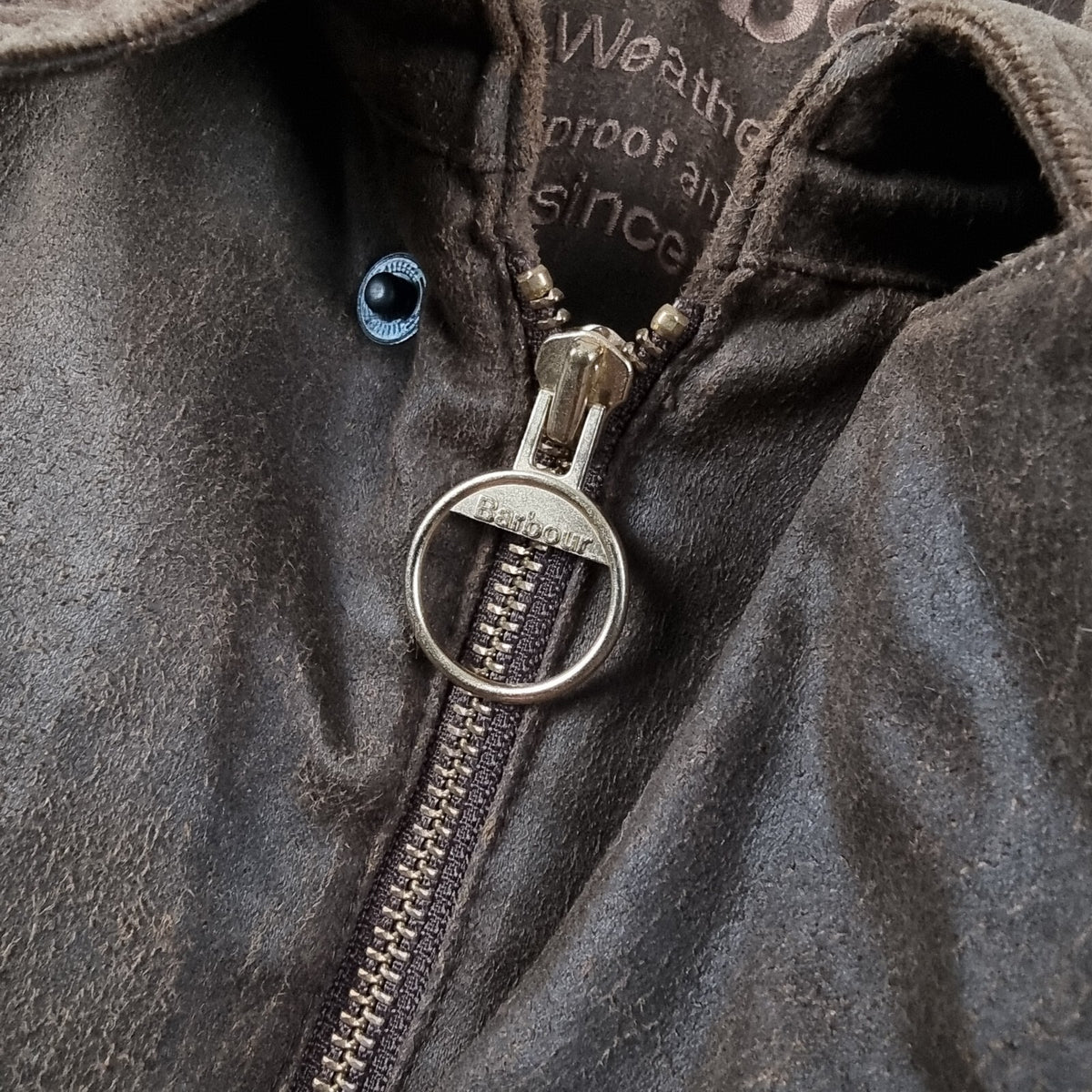 BARBOUR Jacket Mens L Large Brown Olive Weather Worked Beaufort Field Coat A2200