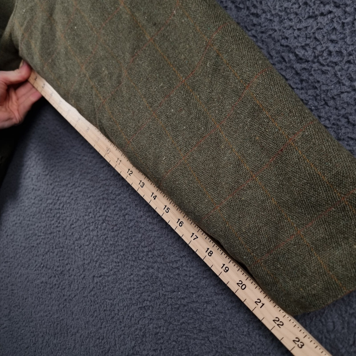 BRONTE Shooting Jacket Mens L Large Green Check Derby Tweed Wool Field Coat UK