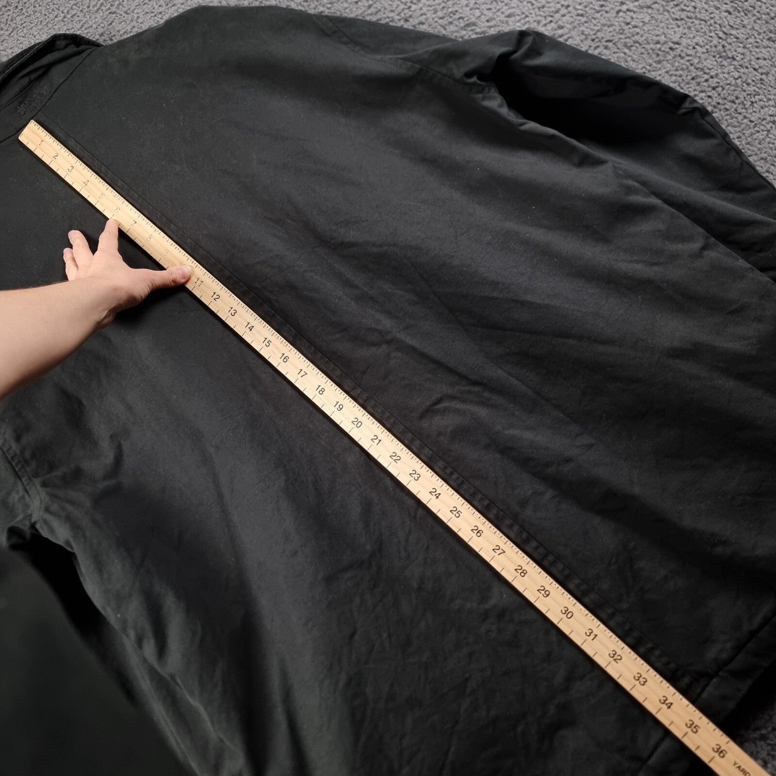 Vintage CAMEL COLLECTION Jacket Mens 2XL 48 Black Barn Field Coat Cotton Canvas
