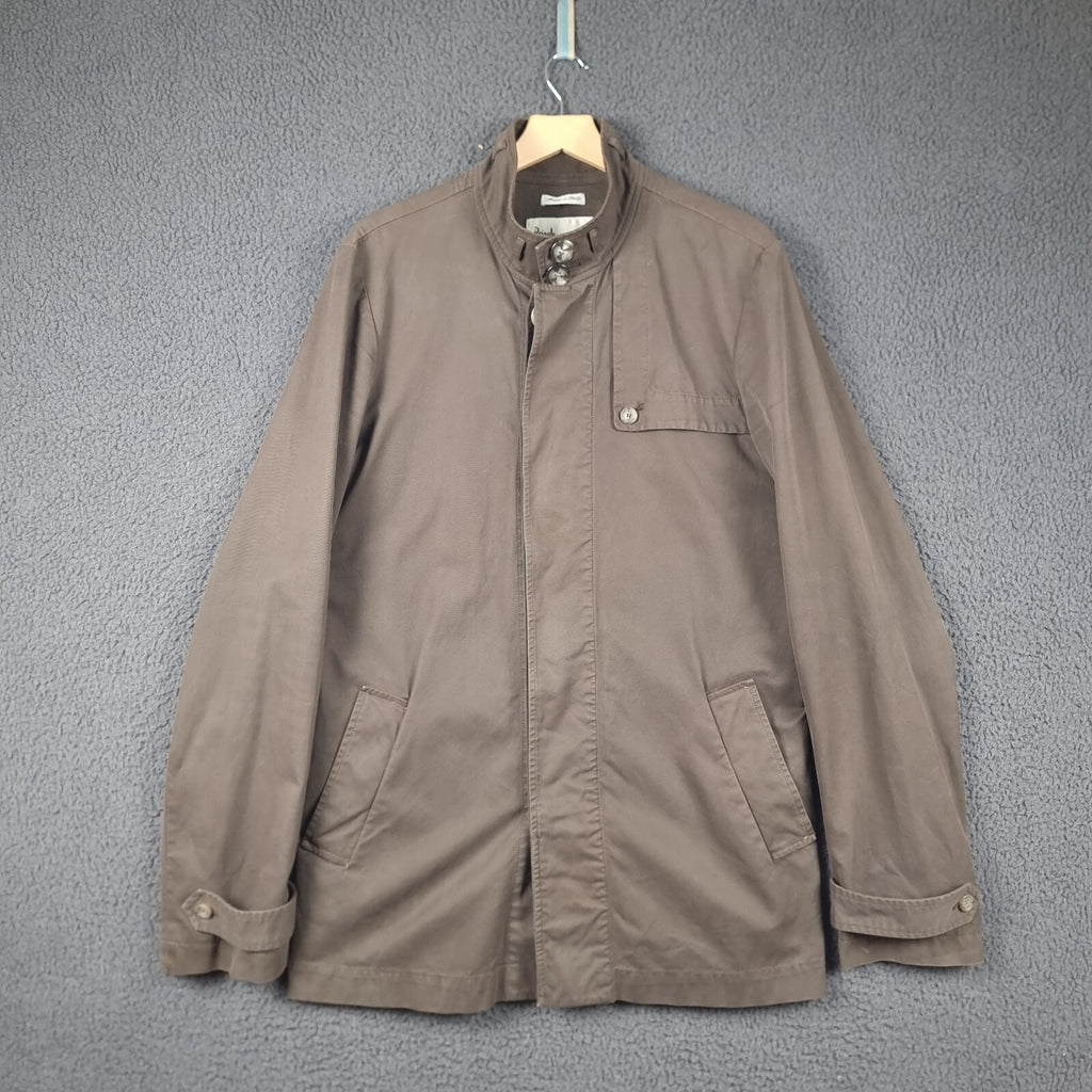 Pringle Of Scotland Jacket Mens L Large Field Coat Shooting Hunting Cotton Twill