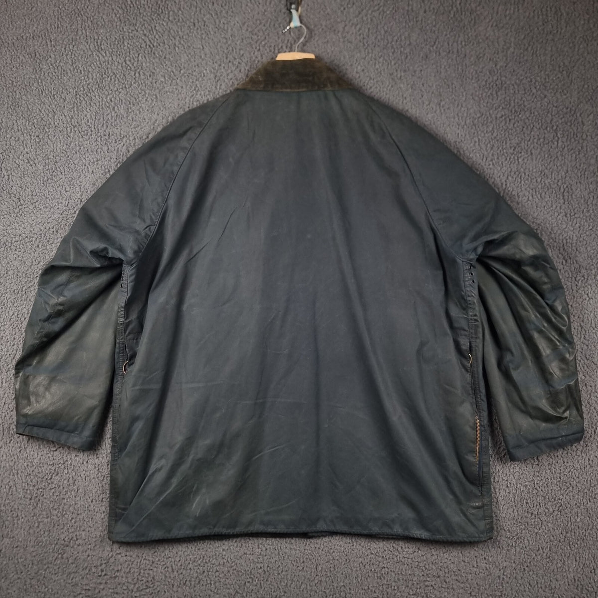 Vintage BARBOUR Beaufort Jacket Mens C48 2XL Navy Wax Waxed Field Coat A155 90s
