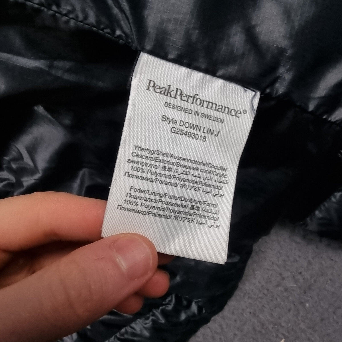 PEAK PERFORMANCE Jacket Mens M Medium DOWN Lin Puffer Quilted Packable Pertex