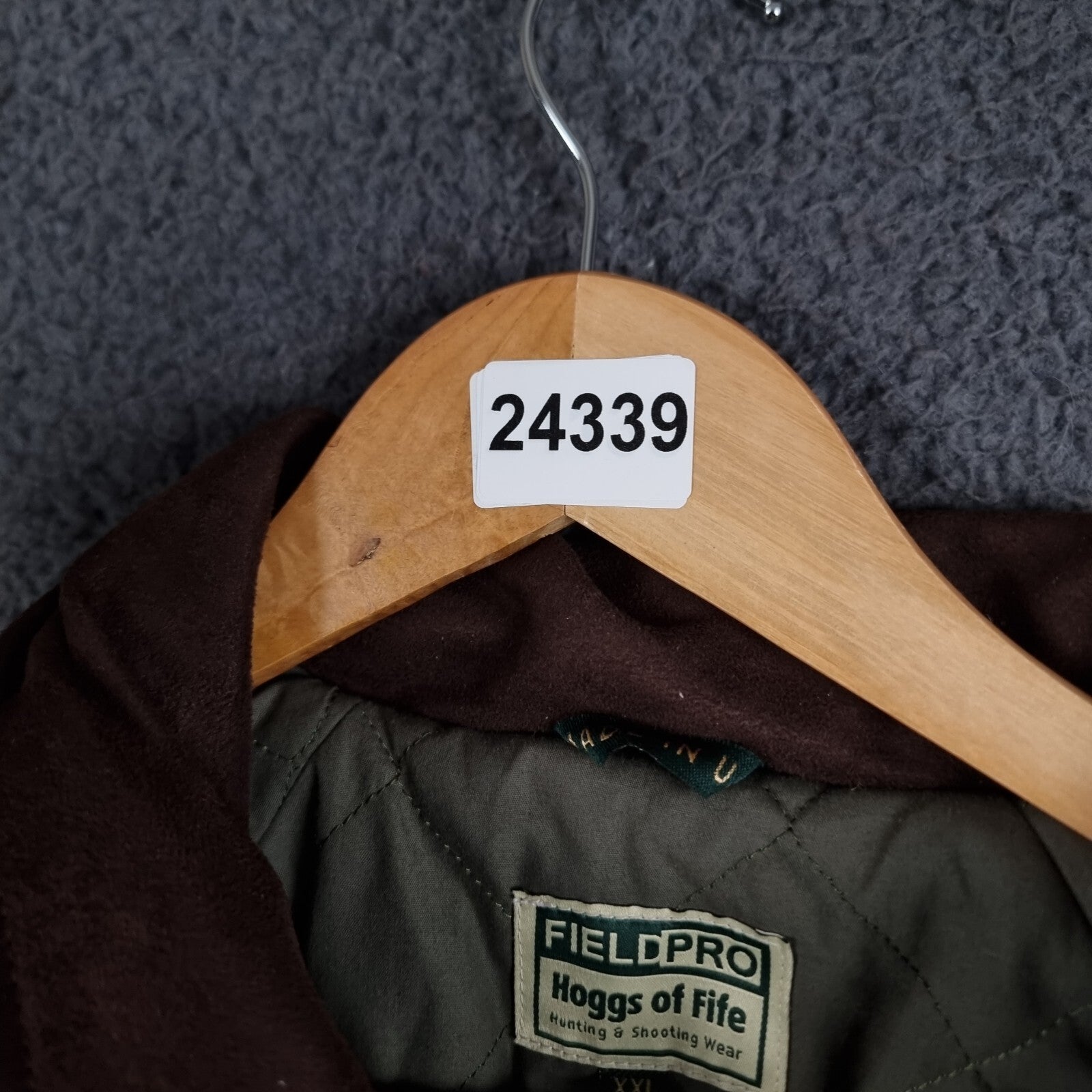HOGGS OF FIFE Field Pro Jacket Mens 2XL Green 100% Wool Tweed Shooting Harewood