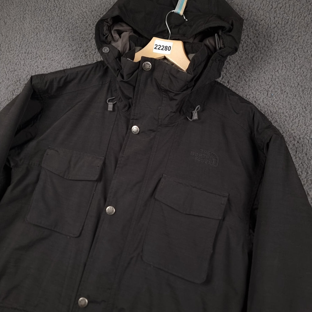 THE NORTH FACE Jacket Men M Black Parka Ski Coat HyVent Waterproof Insulated