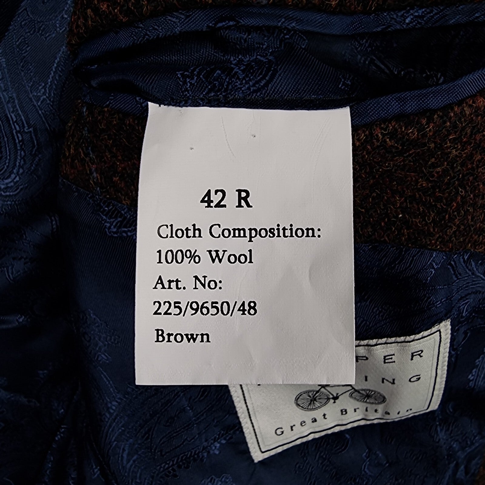 STUMPER & FIELDING Blazer Jacket Mens 42R Check Tweed 100% Wool Hacking Sporting