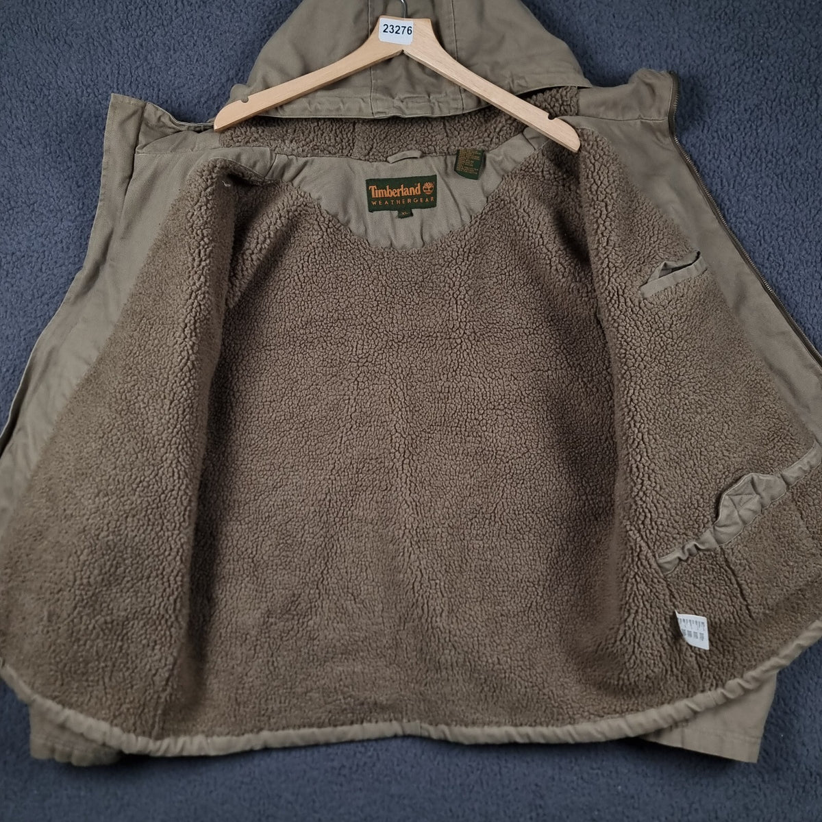 Vintage TIMBERLAND Jacket Mens XL Active Cotton Canvas Chore Workwear Sherpa 00s