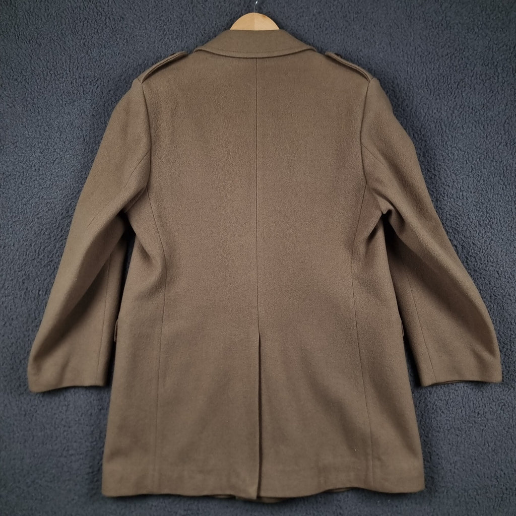 Vintage Dunn & Co Coat Mens M Medium Brown Pure Wool Double Breasted Crombie