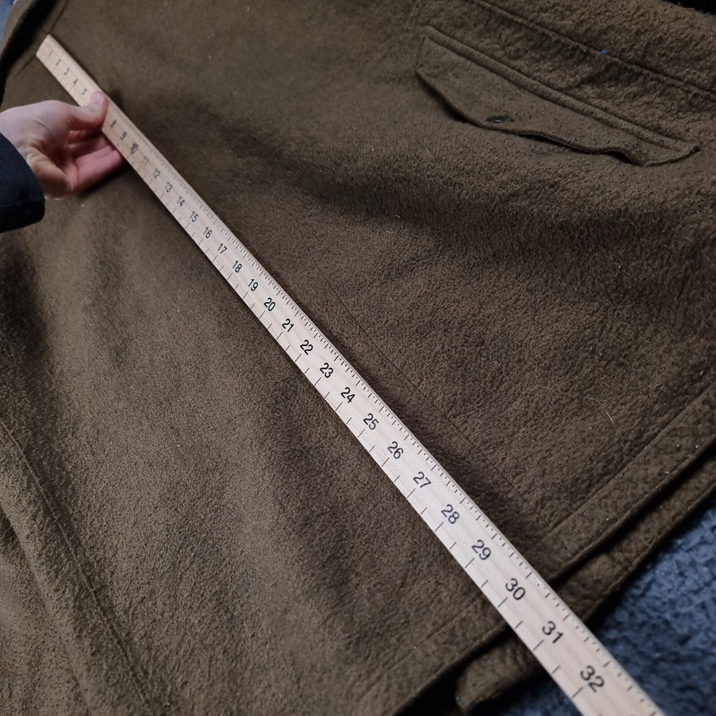 Vintage STONE ISLAND Jacket Mens XL Brown Felt Field Coat Made In Italy F/W 2005