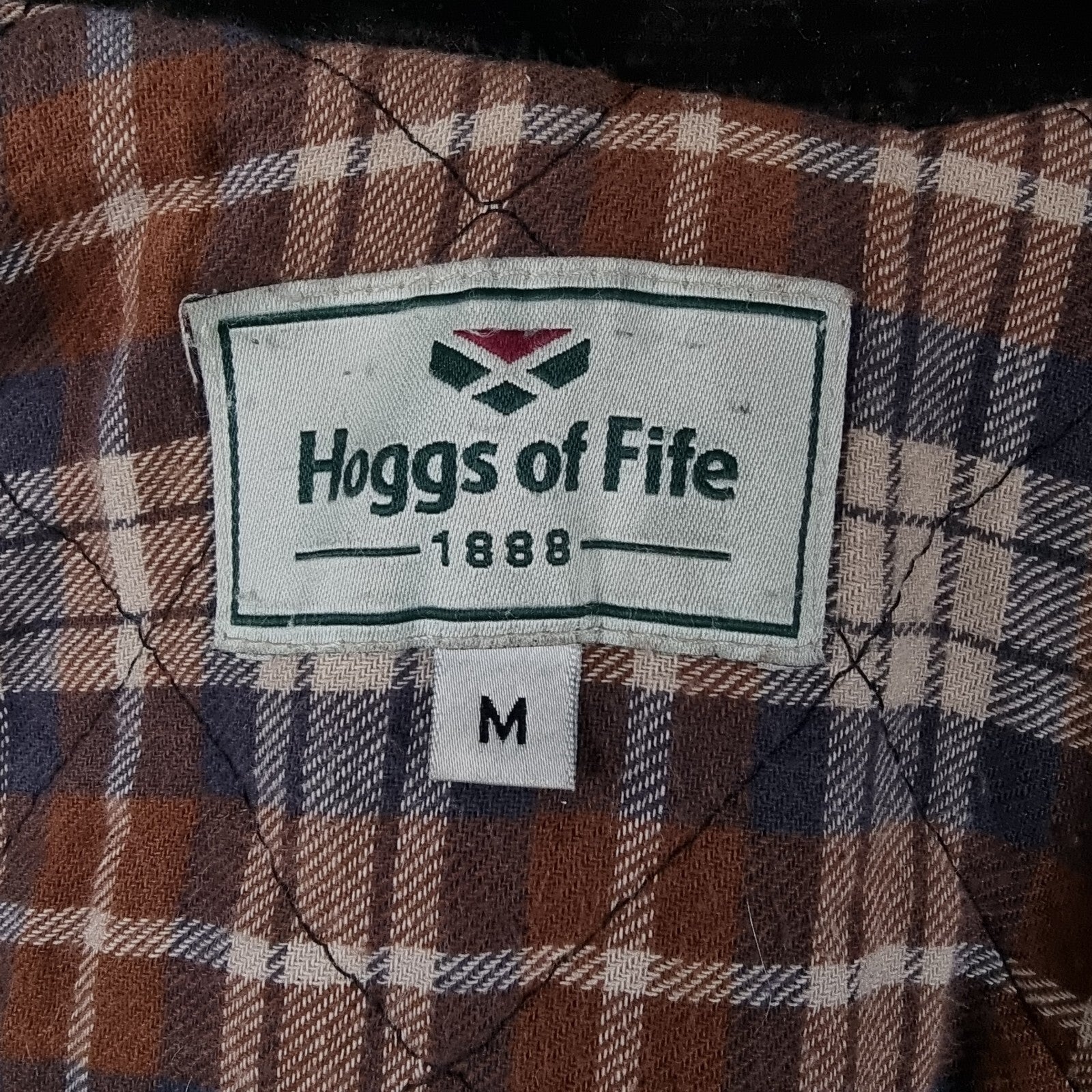 Vintage HOGGS OF FIFE Jacket Mens M Medium Brown Wax Waxed Field Coat Hooded