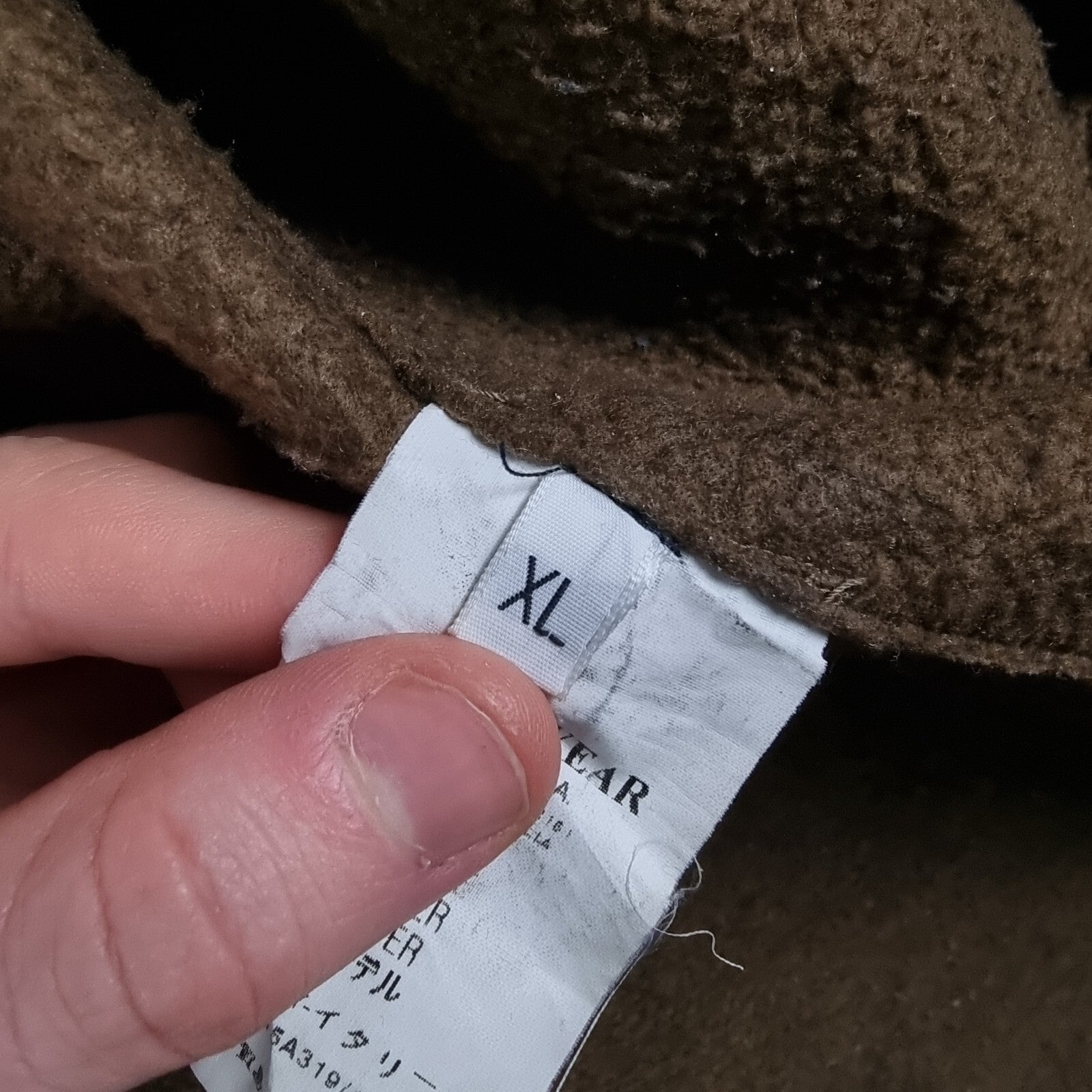 Vintage STONE ISLAND Jacket Mens XL Brown Felt Field Coat Made In Italy F/W 2005