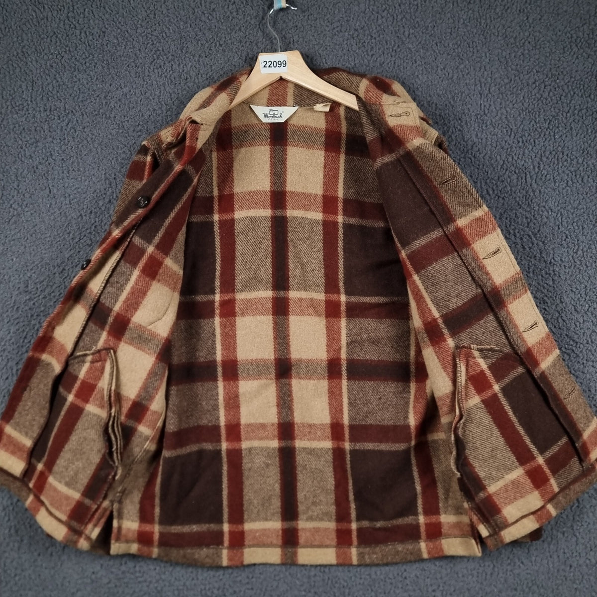 Vintage WOOLRICH Jacket Mens S Small Flannel Wool Mackinaw Shacket USA 70s 80s