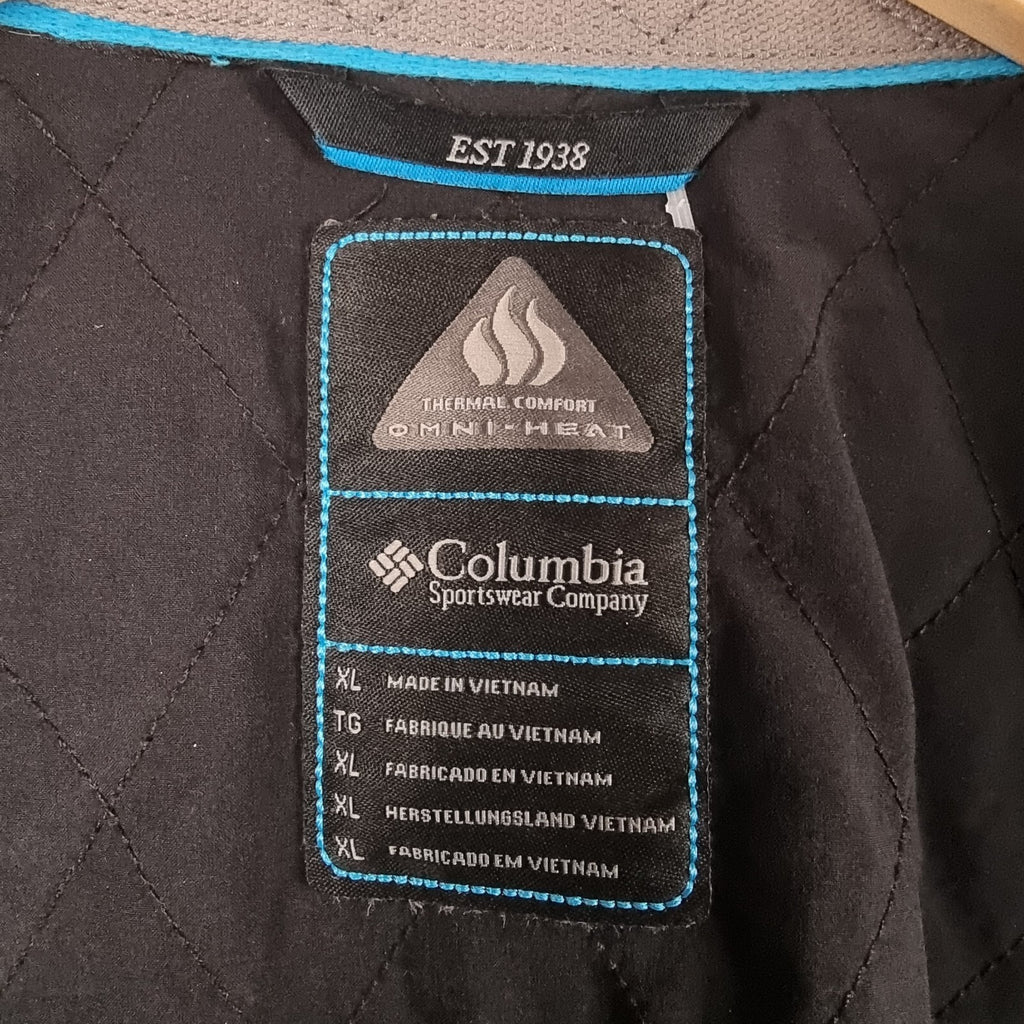 COLUMBIA Jacket Mens XL Black Omni Heat Transit Zone Shell II Waterproof Coat