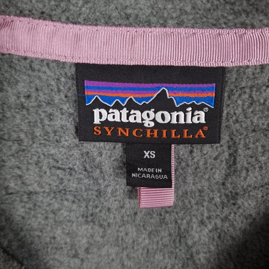 PATAGONIA Synchilla Snap-T Fleece Womens XS Grey Lightweight Pullover Jumper