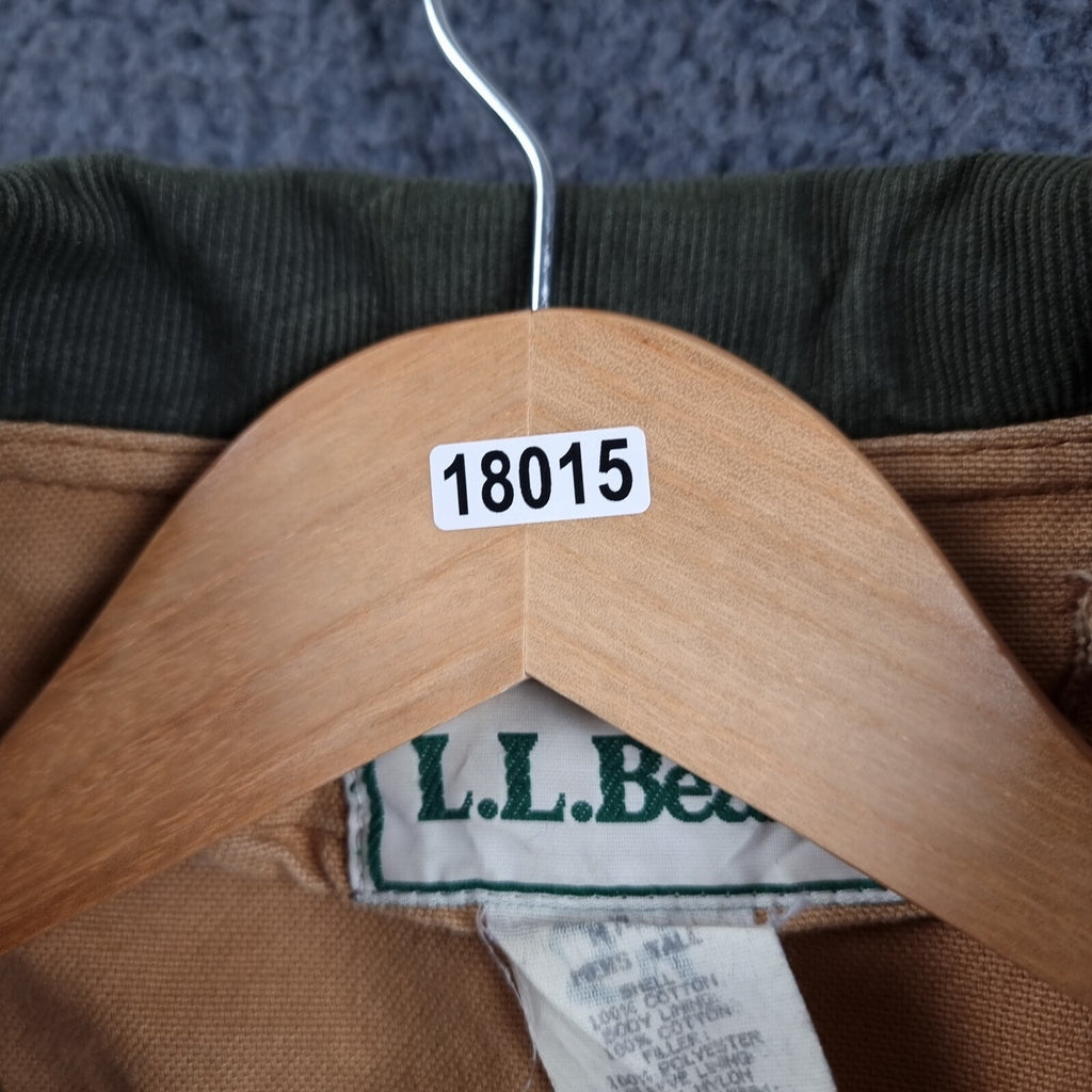 Vintage LL Bean Jacket Mens XL Tall Brown Field Coat Barn Hunting Chore 80s